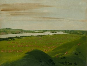 フォート・ピエール、ティトン・リバー河口、セントルイス上空1200マイル 作： George Catlin