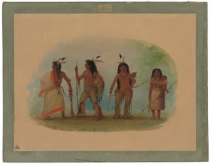 4 つのアパッチ インディアン 作： George Catlin
