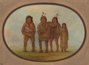 4 人のドッグリブ インディアン、18551869。 作： George Catlin
