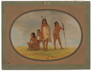 4 つのフラットヘッド インディアン 作： George Catlin