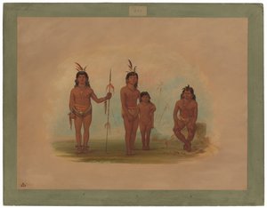 4 つのグー ア ギブ インディアン 作： George Catlin