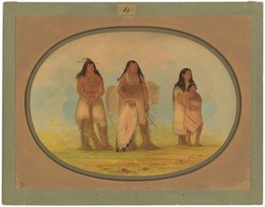 4人のカイオワ・インディアン 作： George Catlin