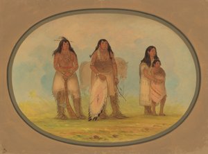 4 人のキオワ インディアン、18611869。 作： George Catlin
