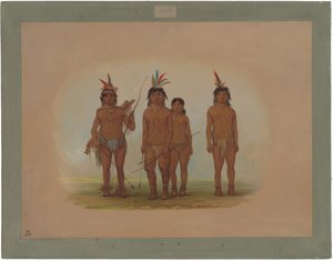 4 つの Macouchi インディアン 作： George Catlin