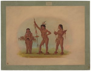 ムラインディアン4人 作： George Catlin