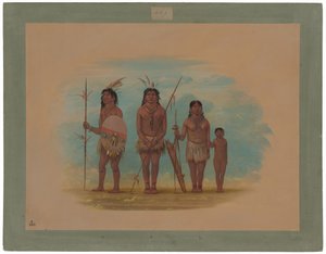 シングー・インディアン4人 作： George Catlin