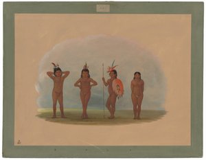 ズルマティの子供4人 作： George Catlin