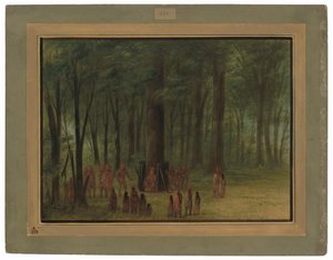 ブラックホークの葬儀 - Saukie 作： George Catlin