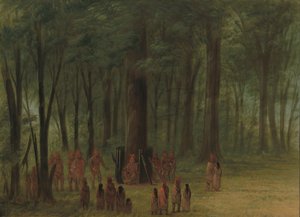ブラックホークの葬儀 - Saukie、18611869。 作： George Catlin