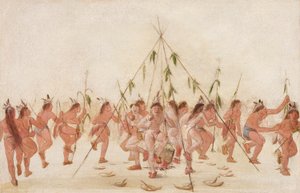 グリーン・コーン・ダンス、ヒダツァ 作： George Catlin