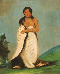 Hee-láh-dee、Pure Fountain、The Smoke の妻、1832 年。 作： George Catlin