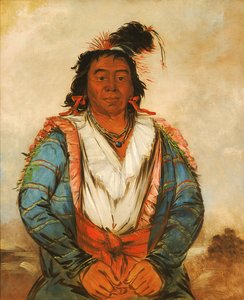 1834年、勇敢なホースプトゥオカウジー。 作： George Catlin