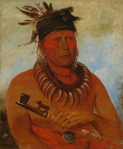 Háw-che-ke-súg-ga、オセージ族を殺す者、部族の長 作： George Catlin