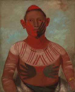 ブラック・ホークの主要戦士の一人、イ・オ・ワーイ 作： George Catlin