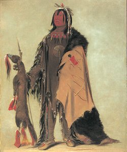 In-ne-ó-cose、バッファローの子供、戦士、1832 年。 作： George Catlin
