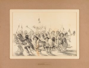 インディアン・スカルプ・ダンス--No.31 作： George Catlin