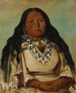 カーベッカ、双子、ブラッディ・ハンドの妻 作： George Catlin