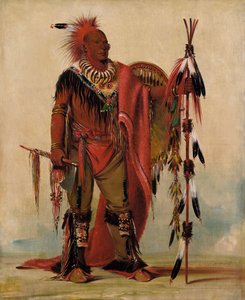 Kee-o-kúk、The Watchful Fox、部族長、1835 年。 作： George Catlin