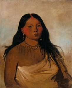 太もも、ウィチタの女性 作： George Catlin