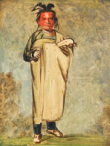 Káw-kaw-ne-chóo-a, and Brave, 1828. 作： George Catlin