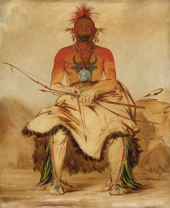 バッファロー・ブル、ポーニー族の戦士 作： George Catlin