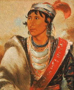 クリーク・ビリー」と呼ばれるリッカー。 作： George Catlin