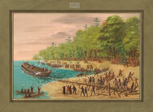 グリフィンの発売。 1679年7月、1847-48 作： George Catlin