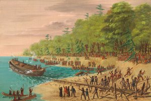グリフィンの打ち上げ。 1679 年 7 月、1847 年 1848 年。 作： George Catlin