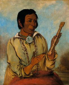 マ・シェ・ナ、ヘラジカの角、サブチーフ 作： George Catlin