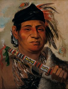 Mah-kée-mee-teuv、ハイイログマ、部族長、1831 年。 作： George Catlin