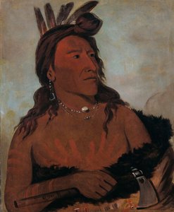 マトーチェガ、リトルベアー、ハンクパパブレイブへ、 作： George Catlin
