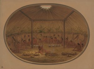 Mandan Ceremony - The Water Sinks Down, 18611869. 作： George Catlin