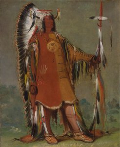 マー・トゥ・トー・パ、4頭の熊、第二酋長、正装姿 作： George Catlin