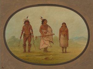 戦士のモハーベ族長とその妻、1855-1869。 作： George Catlin