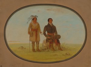 モヒガン酋長と宣教師、18611869。 作： George Catlin