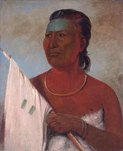 1832年、ブラックホークの法王顧問。 作： George Catlin