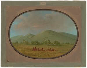 アッパー ミズーリ州ニシュナボタナ ブラフス 作： George Catlin
