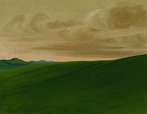 ニシュナボッタナ ブラフス、アッパー ミズーリ州、1832 年。 作： George Catlin