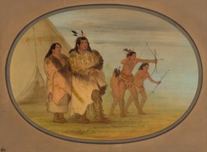 オジブウェイ インディアン、18611869。 作： George Catlin