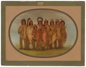 パリのオジブウェイインディアン 作： George Catlin