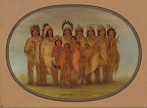パリのオジベウェイインディアン、18611869。 作： George Catlin