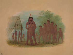 オレホナ インディアン、1854-1869。 作： George Catlin