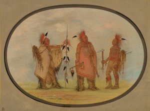オーセージ チーフと 2 人の戦士、18611869。 作： George Catlin