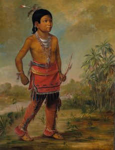 オセオラ・ニッカノチー、少年、1840年。 作： George Catlin