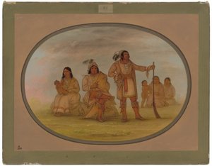 オセオラと 4 人のセミノール インディアン 作： George Catlin
