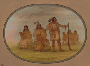 オセオラと 4 人のセミノリー インディアン、18611869。 作： George Catlin