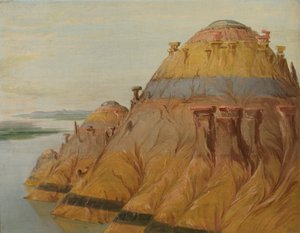 絵のように美しいクレイ ブラフ、セントルイスから 1700 マイル上、1832 年。
