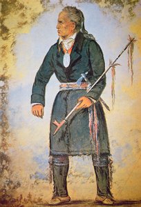 レッドジャケット（c.1756-1830）（水彩・紙 作： George Catlin