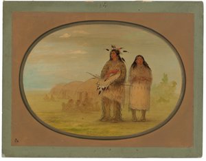 リッカリー族長とその妻 作： George Catlin