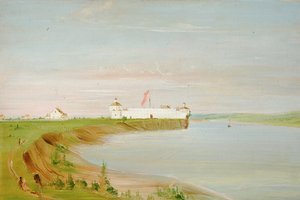 ロックアイランド、アメリカ駐屯地 作： George Catlin